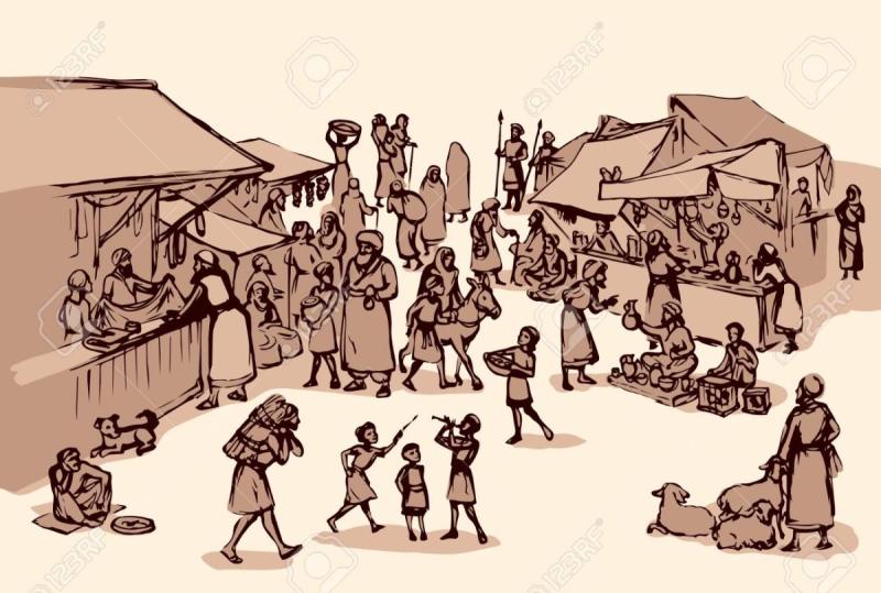 Восточный базар вектор