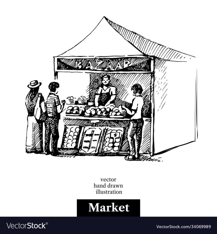 Арабские рынки рисунок