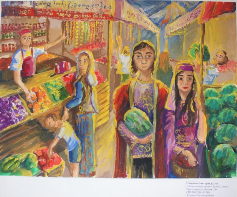 Рисунки базар крестьяне