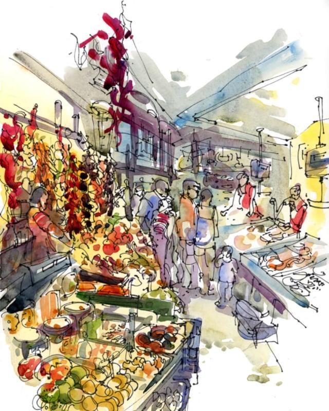 Продуктовый магазин скетч