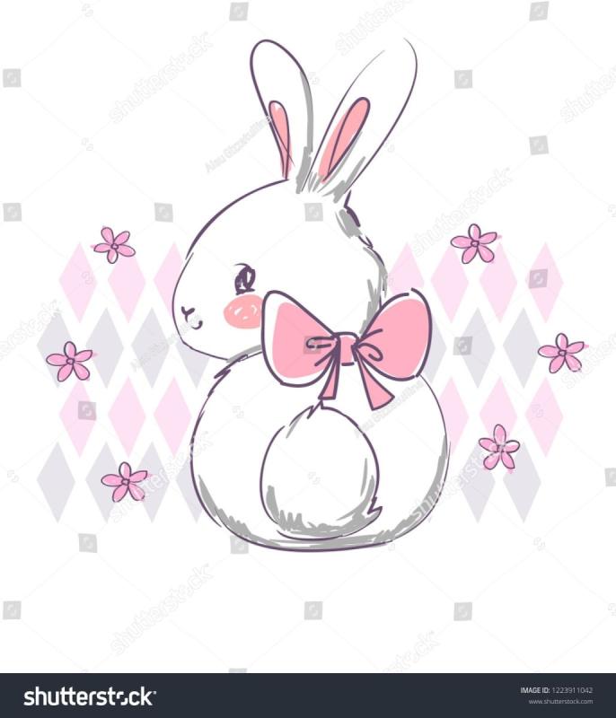 Милый кролик с бантиком