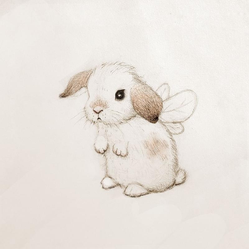Милый Зайка карандашом