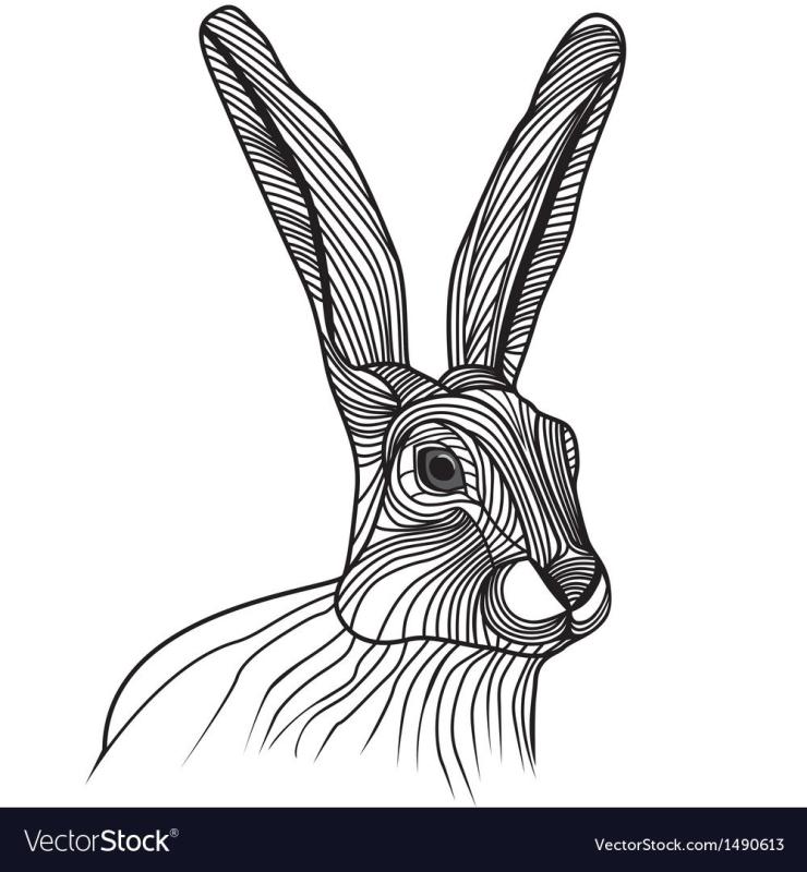 Стилизованная голова кролика