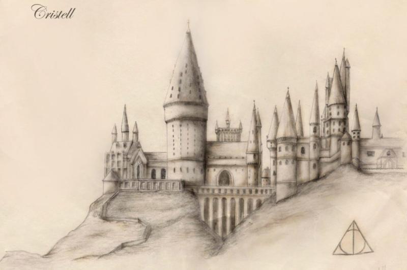 Скетч замок Гарри Поттер