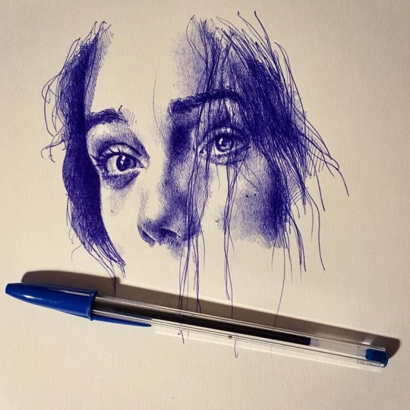 Зарисовки людей ручкой