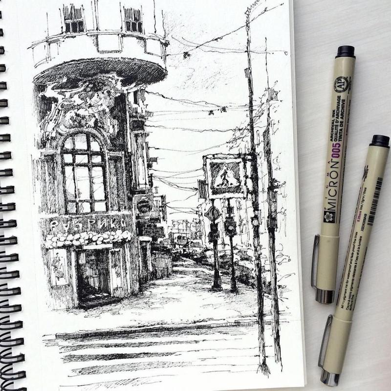 Скетчи маркерами