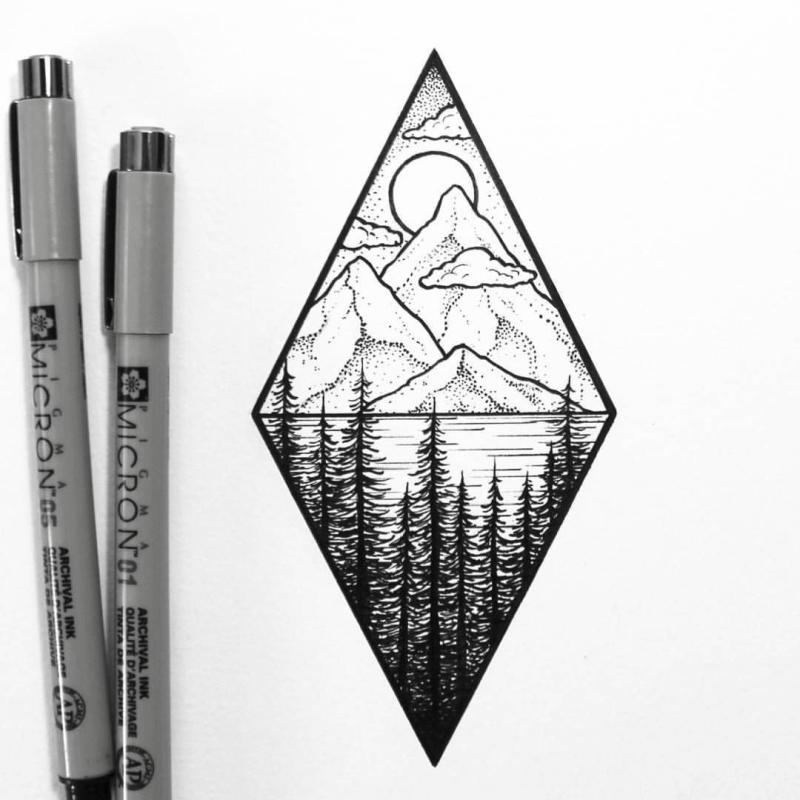 Скетчинг перьевой ручкой