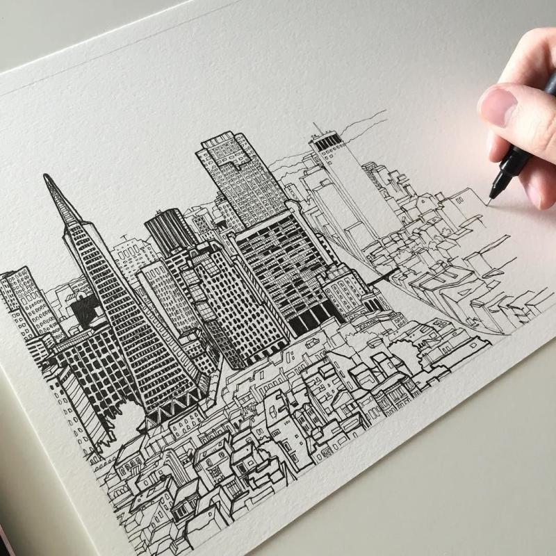 Скетчинг ручкой