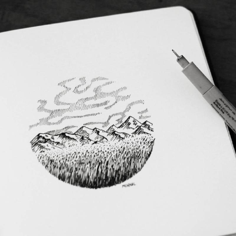 Зарисовки ручкой