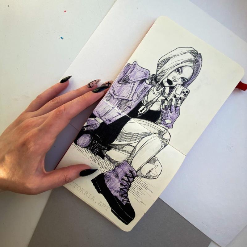 Камири нарисованная ручкой