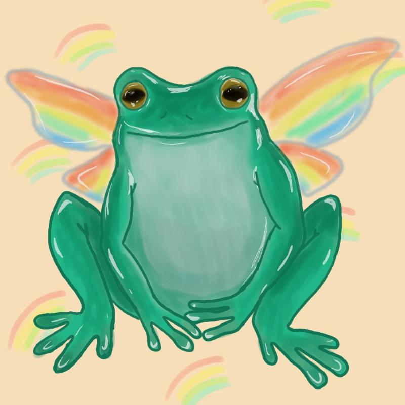 Милая лягушка арт
