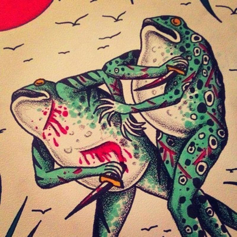 Жаба в японском стиле