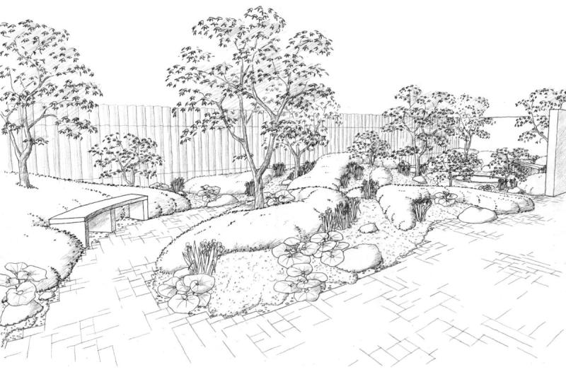 Ландшафт карандашом