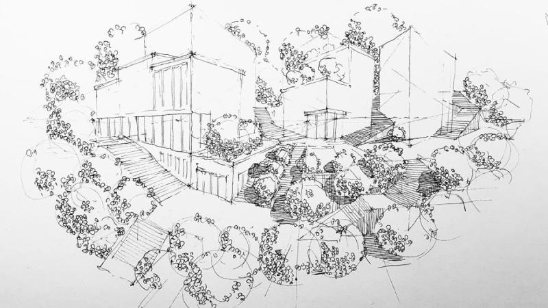 Эдуард Кичигин скетчинг ландшафтный