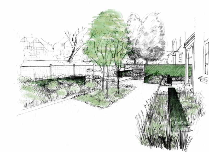 Эскиз садово парковой зоны