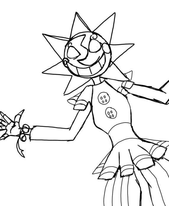 АНИМАТРОНИК солнце раскраска