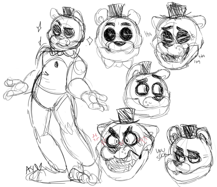 Раскраска солнце и Луна из ФНАФ 9