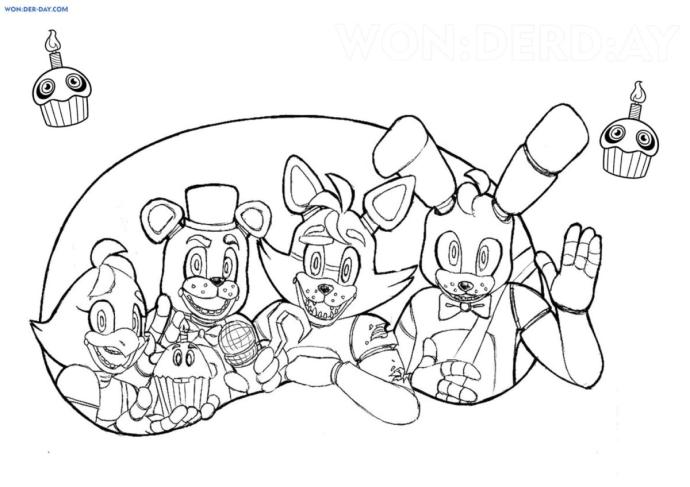 Раскраски ФНАФ Бонни