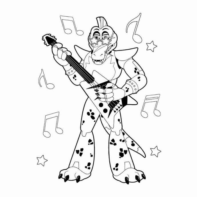 Раскраска солнце и Луна из ФНАФ 9