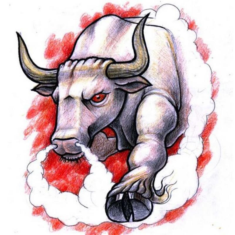 Бык рисунок