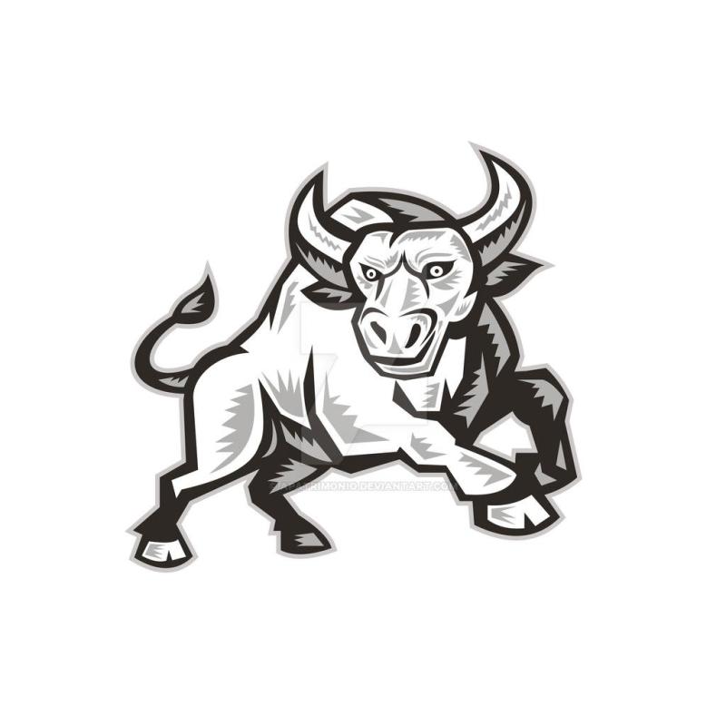 Контурное изображение быка