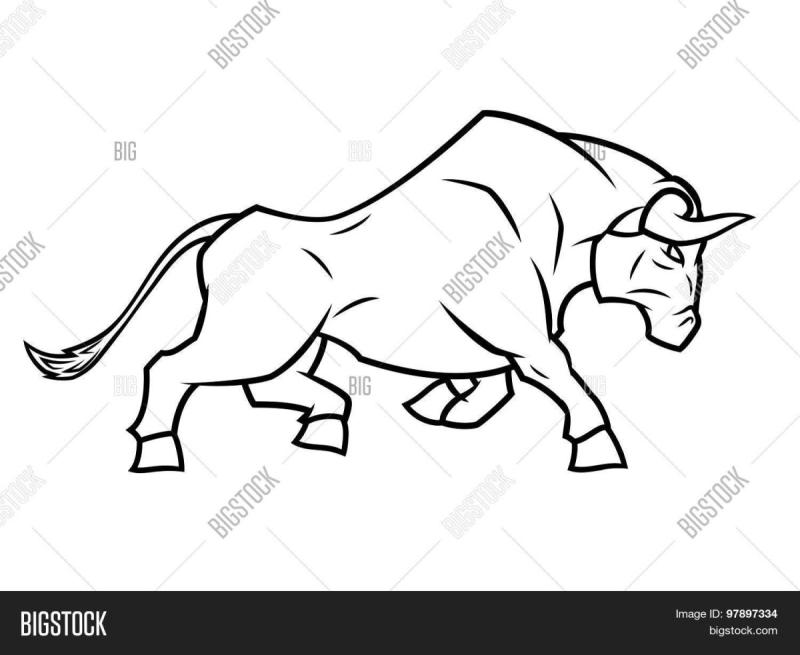 Контурное изображение быка