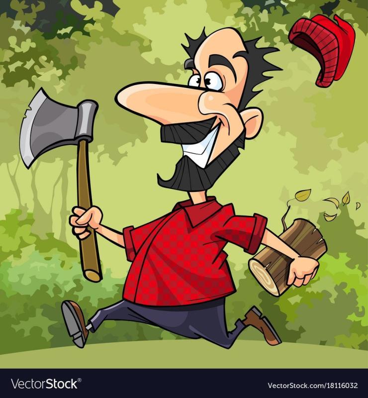 Рисунок бородатый дровосек