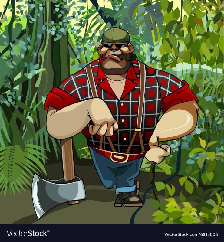 Лесоруб мультяшный