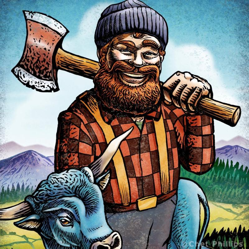 Гигантский дровосек Поль Баньян