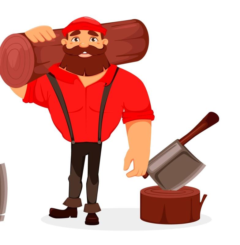 Лесоруб вектор