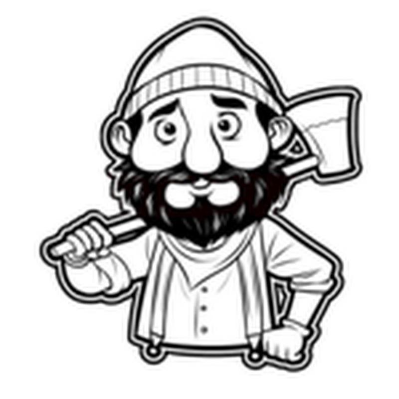 Лесоруб черно-белый