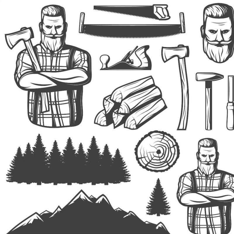Пиктограмма лесорубы