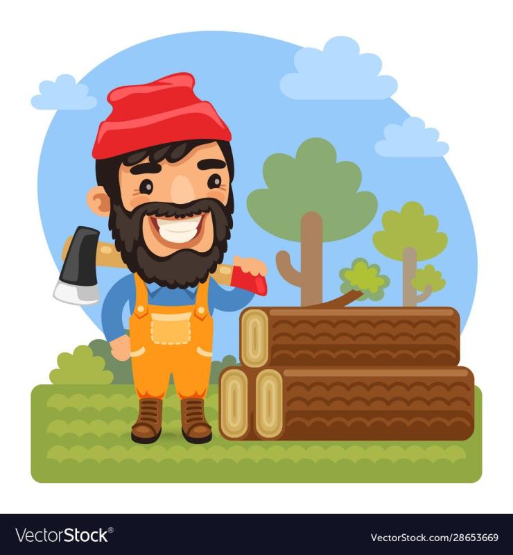 Лесоруб из мультфильма