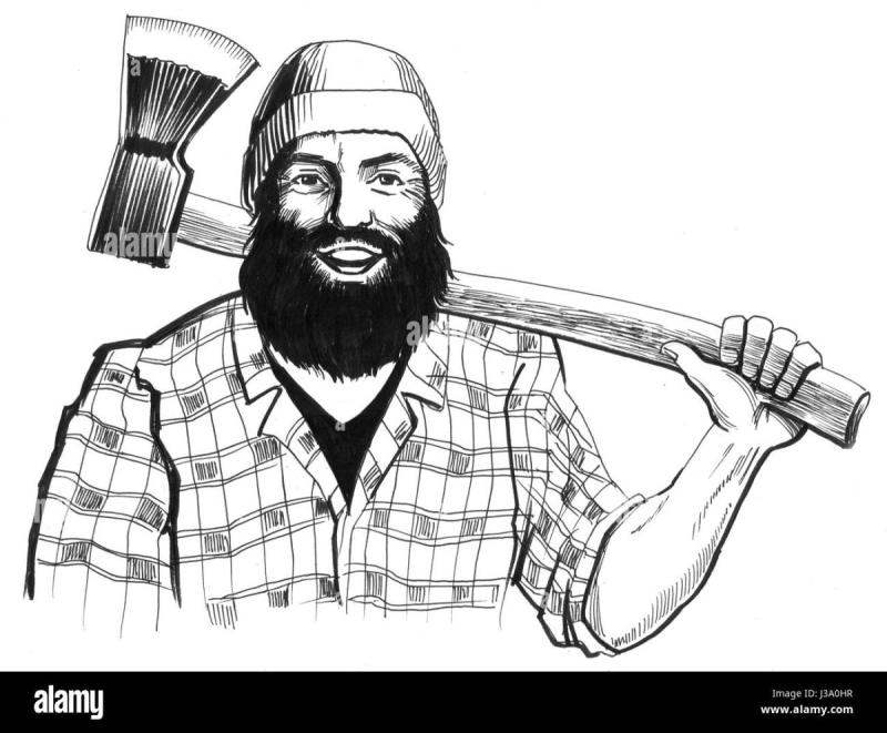 Лесоруб рисунок