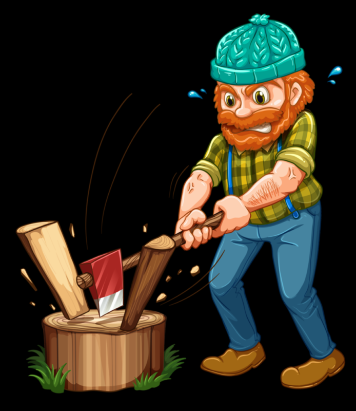 Топором рубят для детей