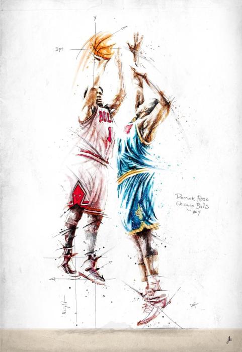 Разукрашка спорт баскетбол