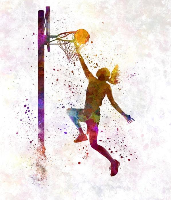 Кроссовки с баскетбольным мячом