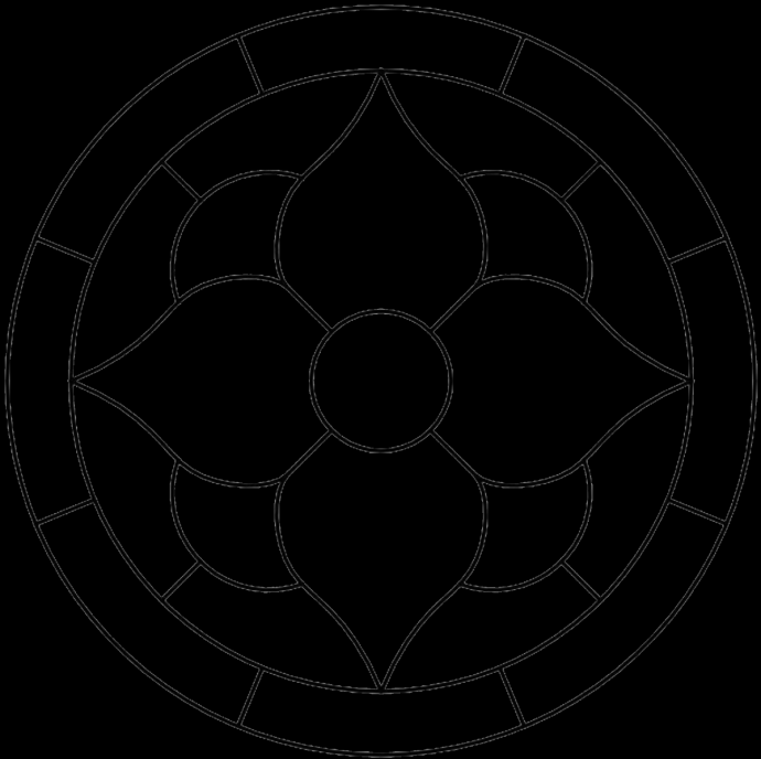 Витраж круглый узоры