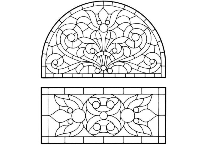 Витраж раскраска