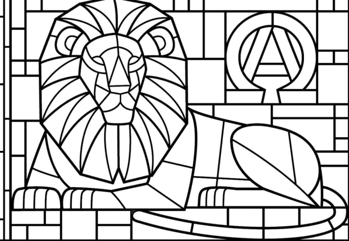 Витраж раскраска