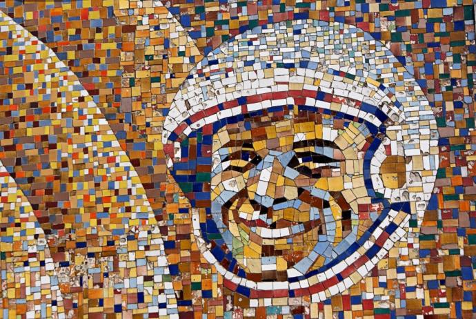 Юрий Гагарин мозаика