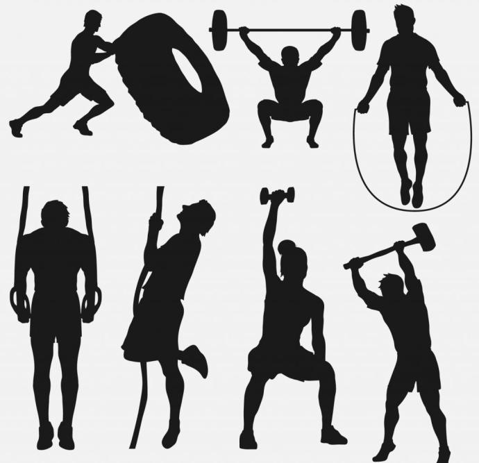 Силулуэты спортсменов