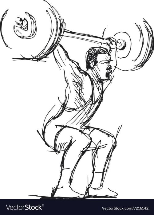 Штангист эскиз