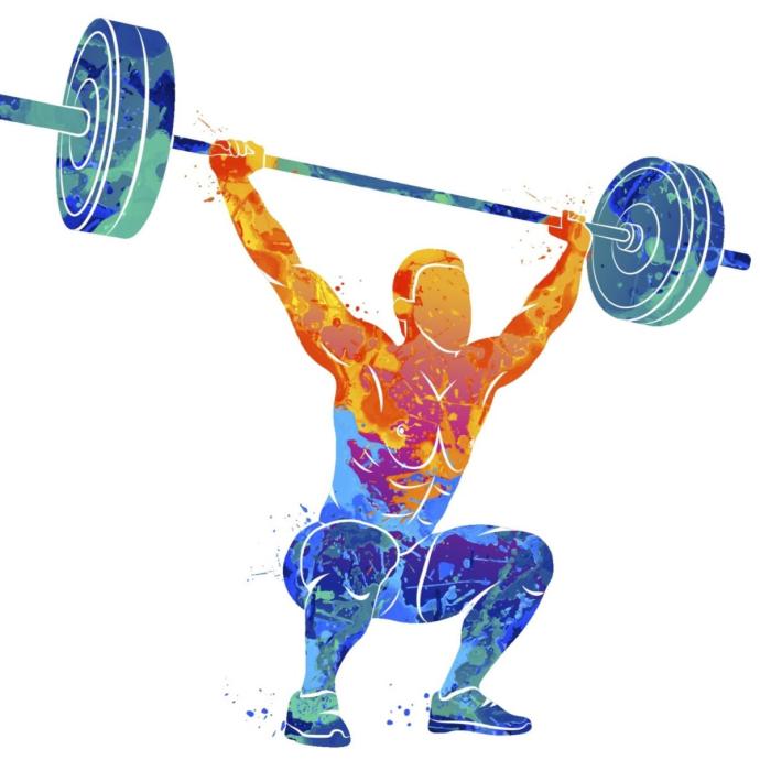 Цветные силуэты спортсменов