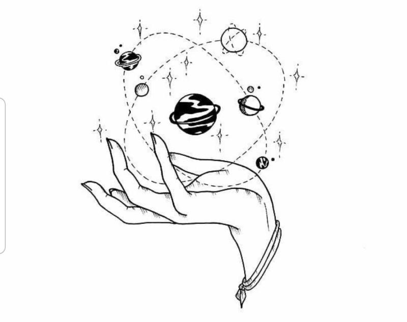 Рисунок космоса карандашом для срисовки