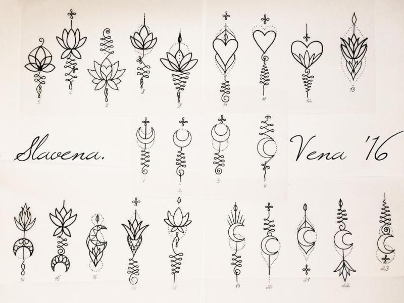 Буддистская символика Уналоме с лотосом