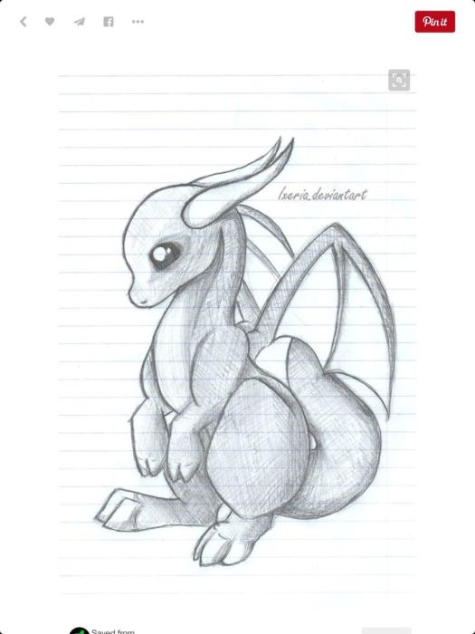 Дракон для срисовки