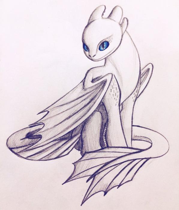 Рисунки для срисовки дракончик