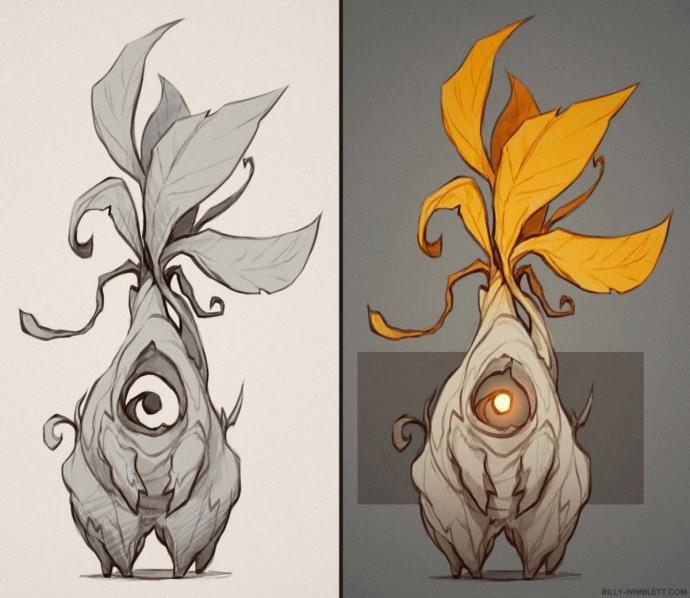 Скетч необычных существ