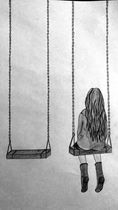 Рисунки для срисовки грустные